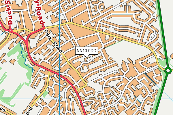 NN10 0DD map - OS VectorMap District (Ordnance Survey)