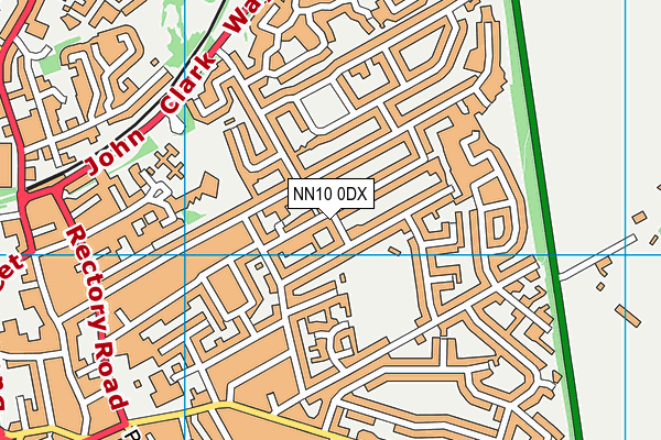 NN10 0DX map - OS VectorMap District (Ordnance Survey)