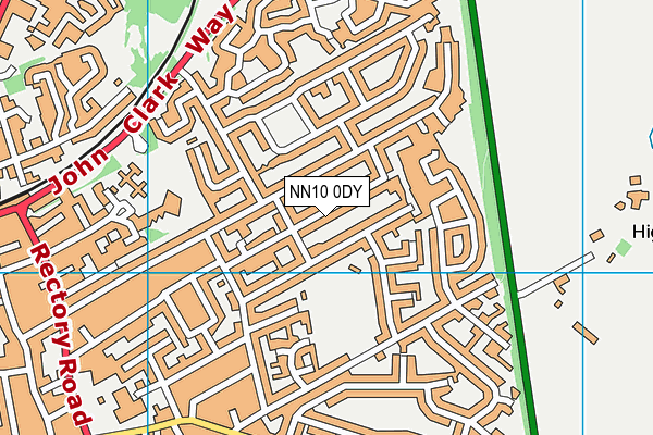 NN10 0DY map - OS VectorMap District (Ordnance Survey)