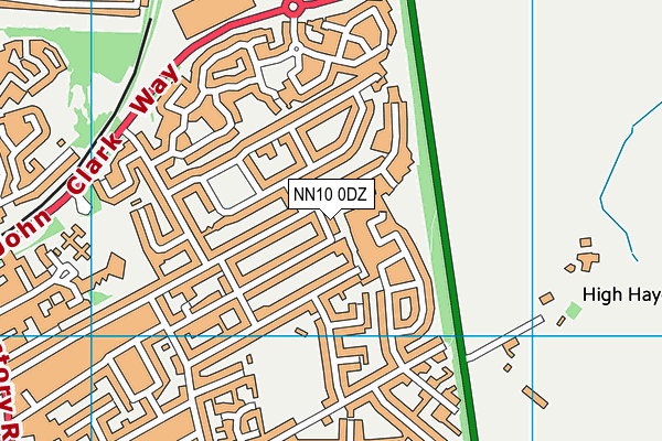 NN10 0DZ map - OS VectorMap District (Ordnance Survey)