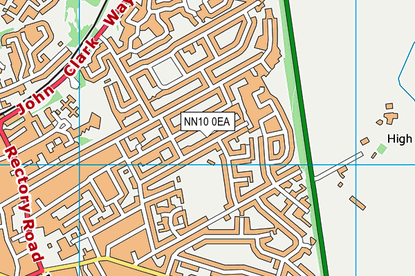 NN10 0EA map - OS VectorMap District (Ordnance Survey)