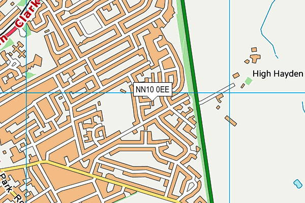 NN10 0EE map - OS VectorMap District (Ordnance Survey)