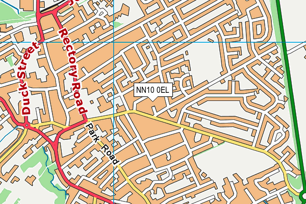 NN10 0EL map - OS VectorMap District (Ordnance Survey)