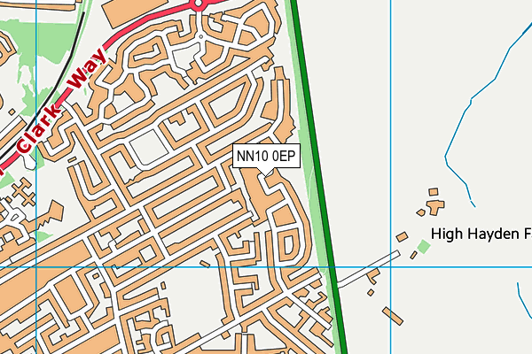 NN10 0EP map - OS VectorMap District (Ordnance Survey)