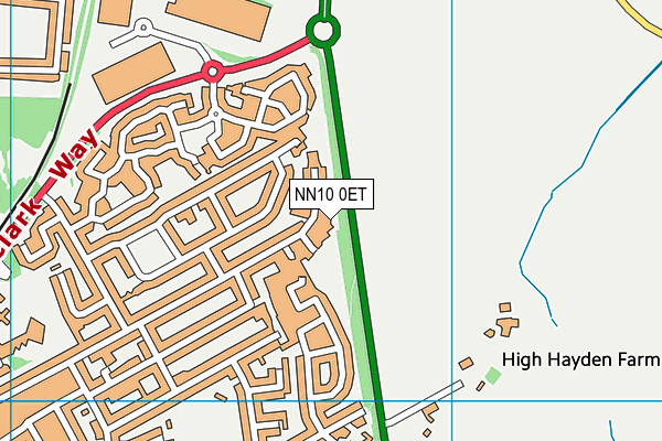 NN10 0ET map - OS VectorMap District (Ordnance Survey)