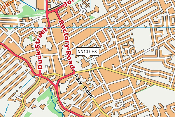 NN10 0EX map - OS VectorMap District (Ordnance Survey)