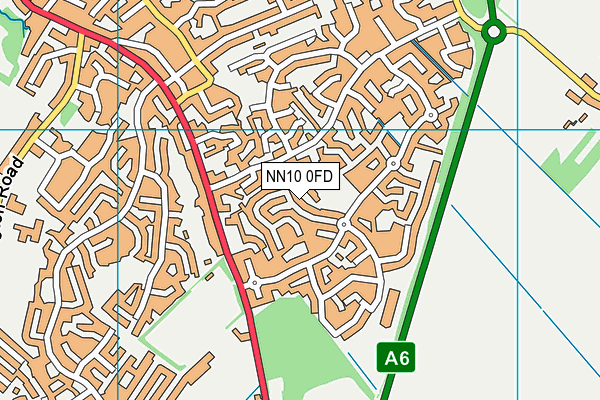 NN10 0FD map - OS VectorMap District (Ordnance Survey)