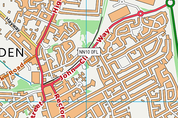 NN10 0FL map - OS VectorMap District (Ordnance Survey)