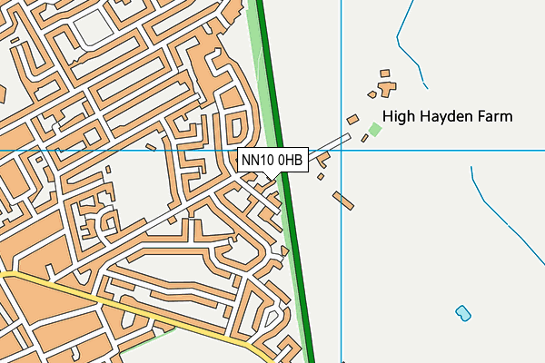 NN10 0HB map - OS VectorMap District (Ordnance Survey)