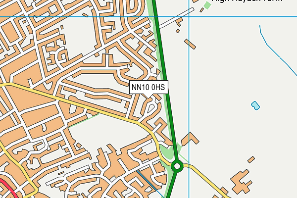 NN10 0HS map - OS VectorMap District (Ordnance Survey)