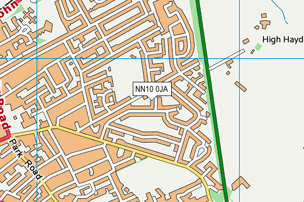 NN10 0JA map - OS VectorMap District (Ordnance Survey)