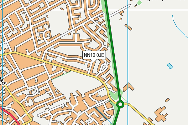 NN10 0JE map - OS VectorMap District (Ordnance Survey)