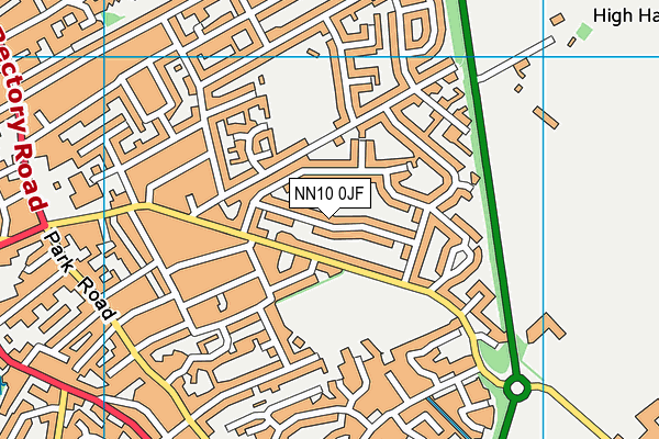 NN10 0JF map - OS VectorMap District (Ordnance Survey)