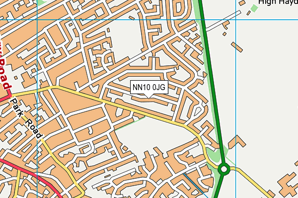 NN10 0JG map - OS VectorMap District (Ordnance Survey)