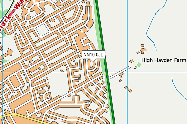 NN10 0JL map - OS VectorMap District (Ordnance Survey)