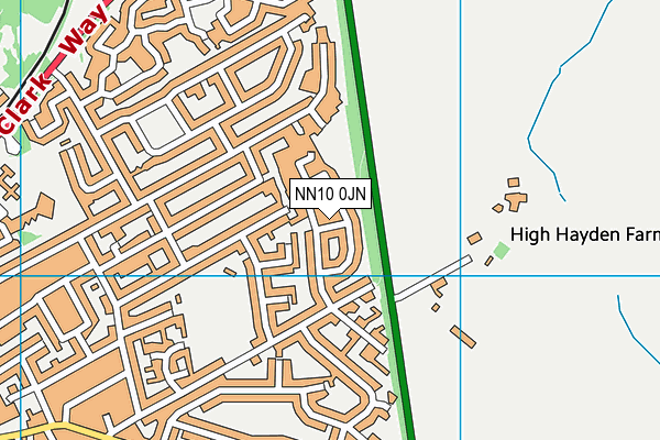 NN10 0JN map - OS VectorMap District (Ordnance Survey)