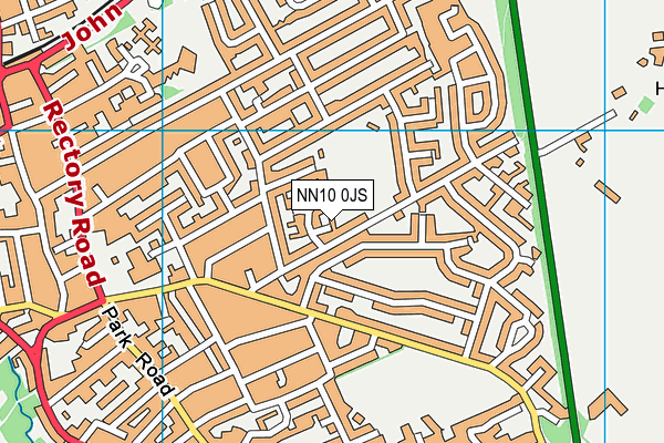 NN10 0JS map - OS VectorMap District (Ordnance Survey)
