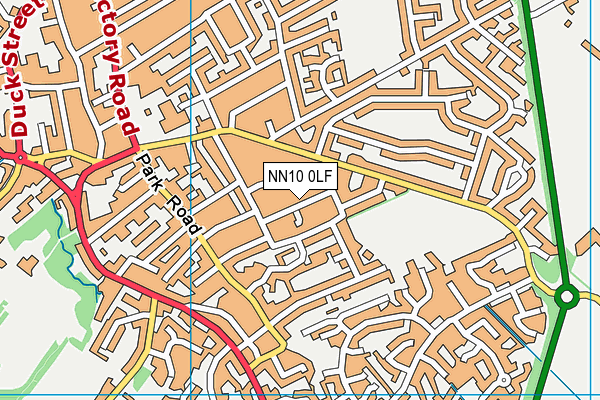 NN10 0LF map - OS VectorMap District (Ordnance Survey)