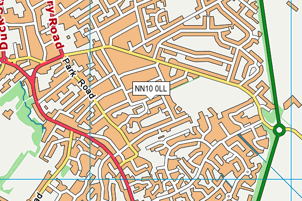 NN10 0LL map - OS VectorMap District (Ordnance Survey)