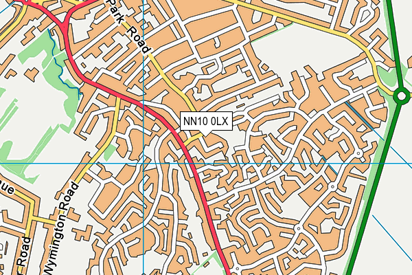 NN10 0LX map - OS VectorMap District (Ordnance Survey)