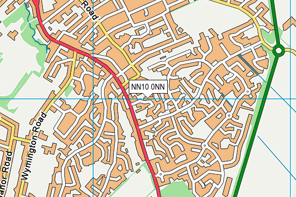 NN10 0NN map - OS VectorMap District (Ordnance Survey)