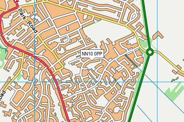 NN10 0PP map - OS VectorMap District (Ordnance Survey)