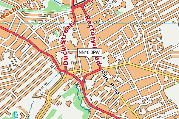 NN10 0PW map - OS VectorMap District (Ordnance Survey)