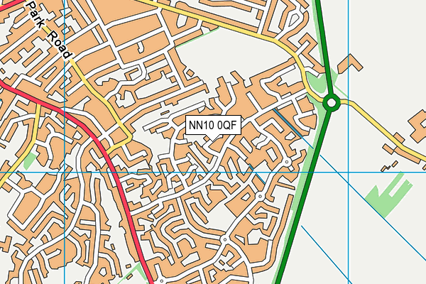NN10 0QF map - OS VectorMap District (Ordnance Survey)