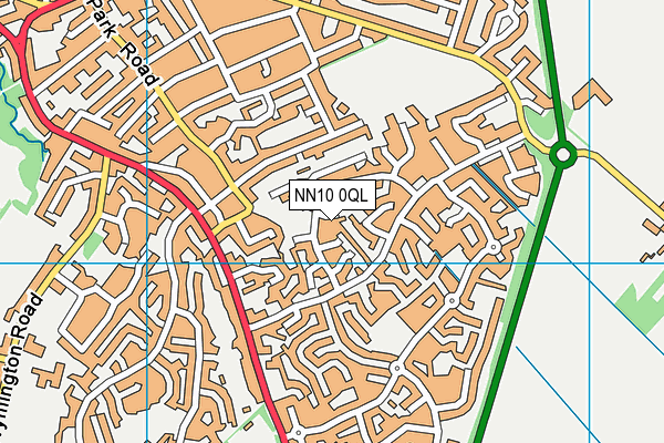 NN10 0QL map - OS VectorMap District (Ordnance Survey)