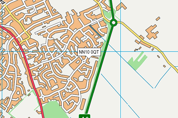 NN10 0QT map - OS VectorMap District (Ordnance Survey)