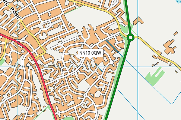 NN10 0QW map - OS VectorMap District (Ordnance Survey)