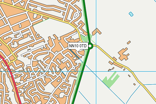 NN10 0TD map - OS VectorMap District (Ordnance Survey)