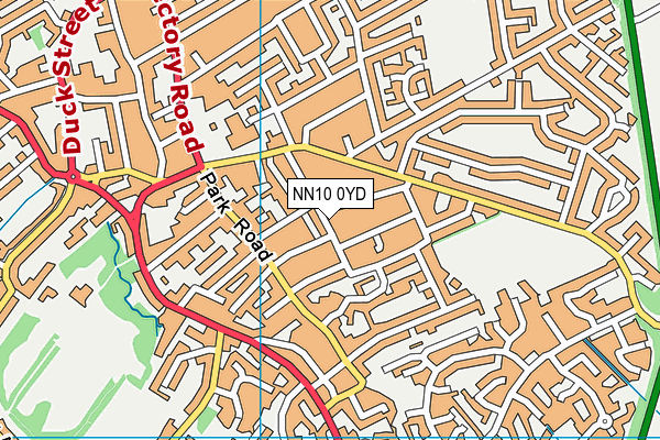 NN10 0YD map - OS VectorMap District (Ordnance Survey)