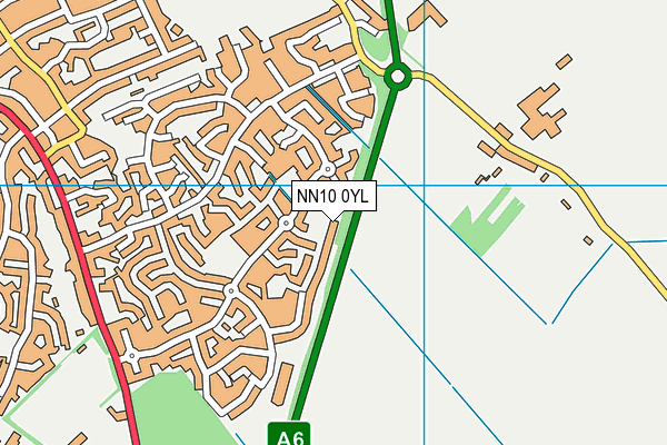 NN10 0YL map - OS VectorMap District (Ordnance Survey)