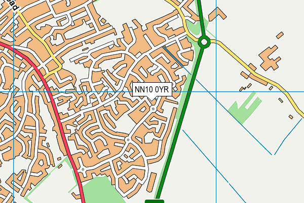 NN10 0YR map - OS VectorMap District (Ordnance Survey)