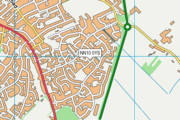 NN10 0YS map - OS VectorMap District (Ordnance Survey)