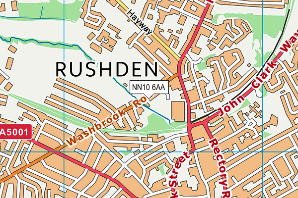 Map of RUSHDEN SUBWAY LIMITED at district scale