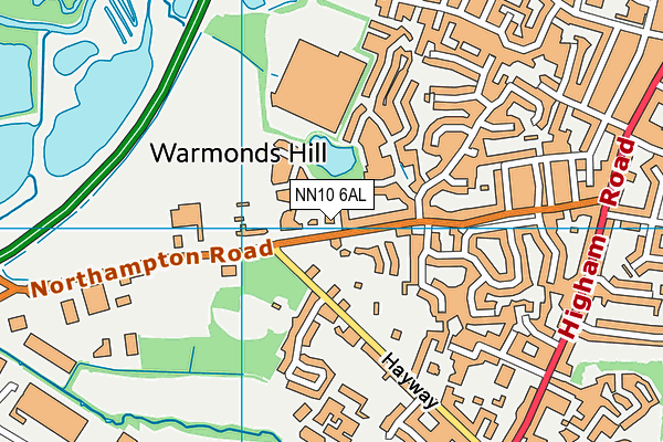 NN10 6AL map - OS VectorMap District (Ordnance Survey)