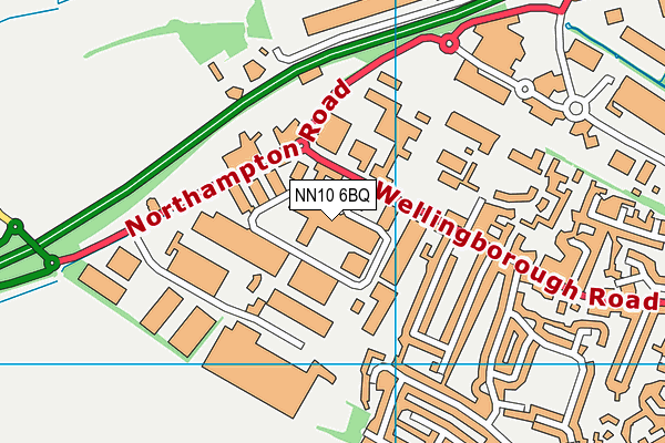 NN10 6BQ map - OS VectorMap District (Ordnance Survey)