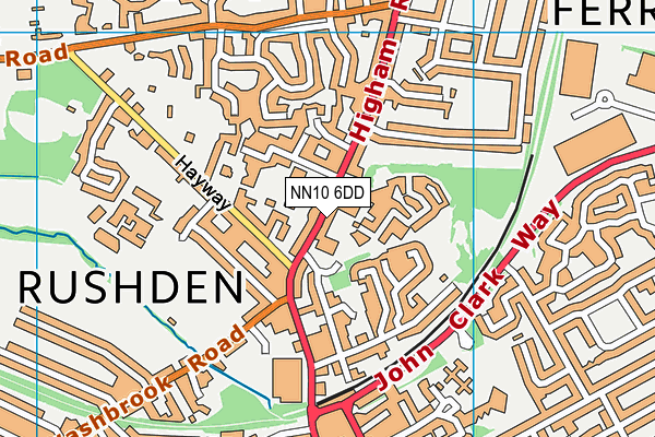 Map of RUSHDEN & HIGHAM COMMUNITY BOXING CLUB LTD at district scale