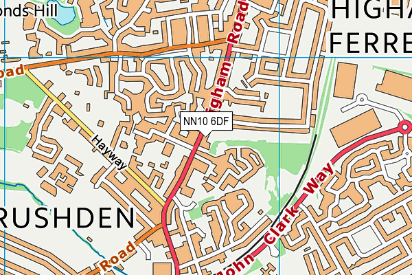 NN10 6DF map - OS VectorMap District (Ordnance Survey)