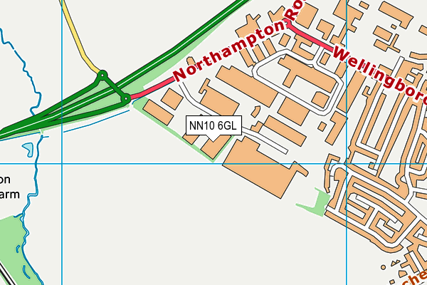 NN10 6GL map - OS VectorMap District (Ordnance Survey)