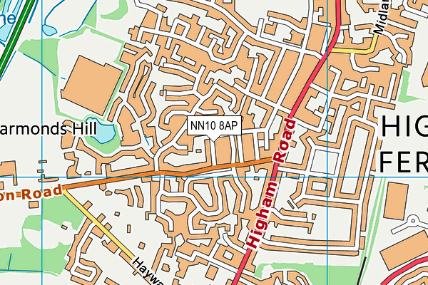 NN10 8AP map - OS VectorMap District (Ordnance Survey)