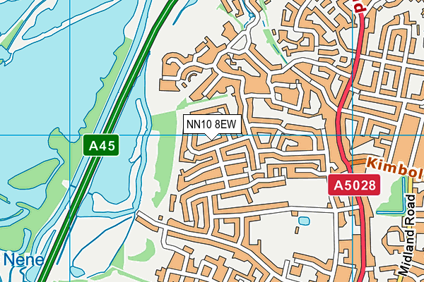 NN10 8EW map - OS VectorMap District (Ordnance Survey)