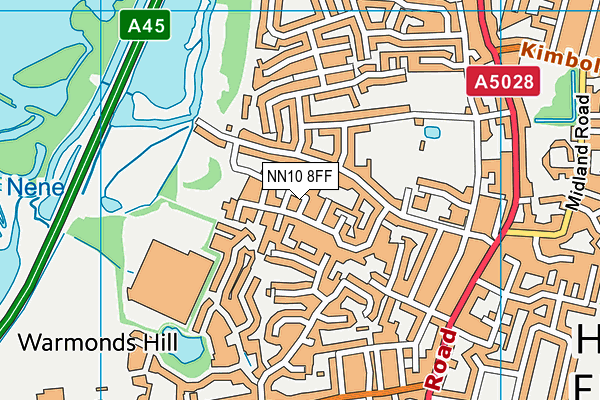 NN10 8FF map - OS VectorMap District (Ordnance Survey)