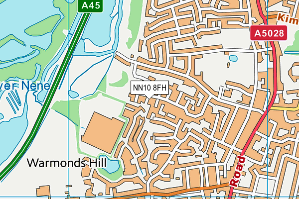 NN10 8FH map - OS VectorMap District (Ordnance Survey)