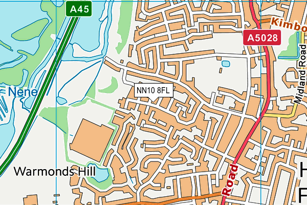 NN10 8FL map - OS VectorMap District (Ordnance Survey)