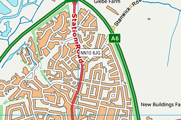 NN10 8JG map - OS VectorMap District (Ordnance Survey)
