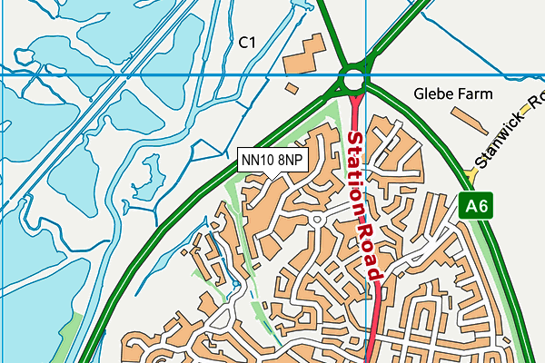 NN10 8NP map - OS VectorMap District (Ordnance Survey)