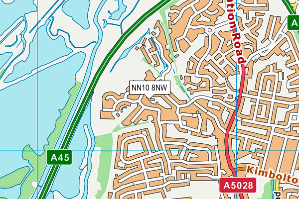 NN10 8NW map - OS VectorMap District (Ordnance Survey)